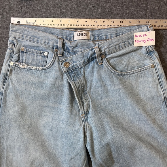 Agolde Criss Cross Relaxed Fit Jeans - Women's Size 31 - Blue - Picture 8 of 12